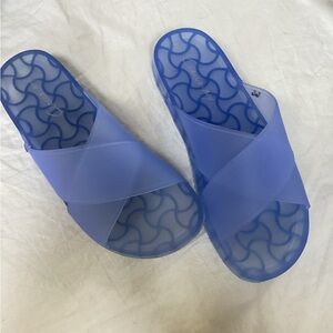Circus by Sam Edelman Translucent Blue Slide Sandals, NWOT, Women’s Size 10